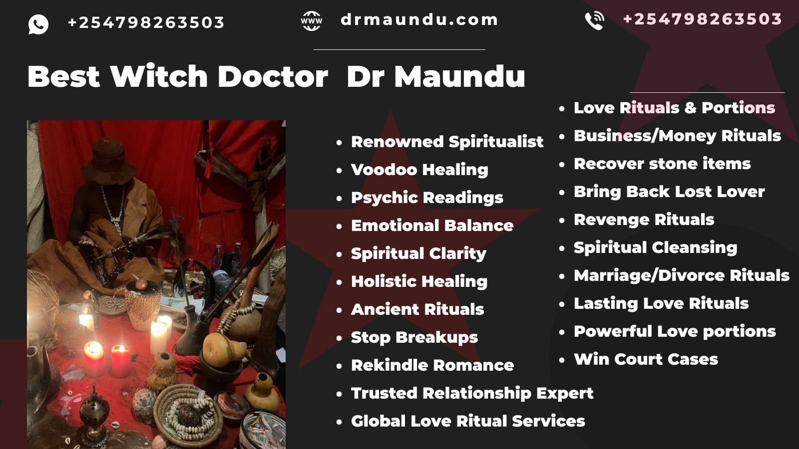 Dr Maundu Traditional Healer Services Poster