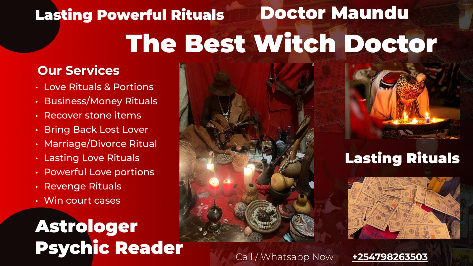 Dr Maundu Spiritual Healing and Rituals Poster